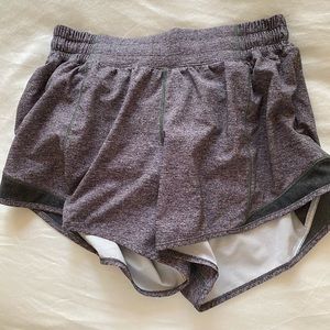 Purple speckled lulu lemon shorts